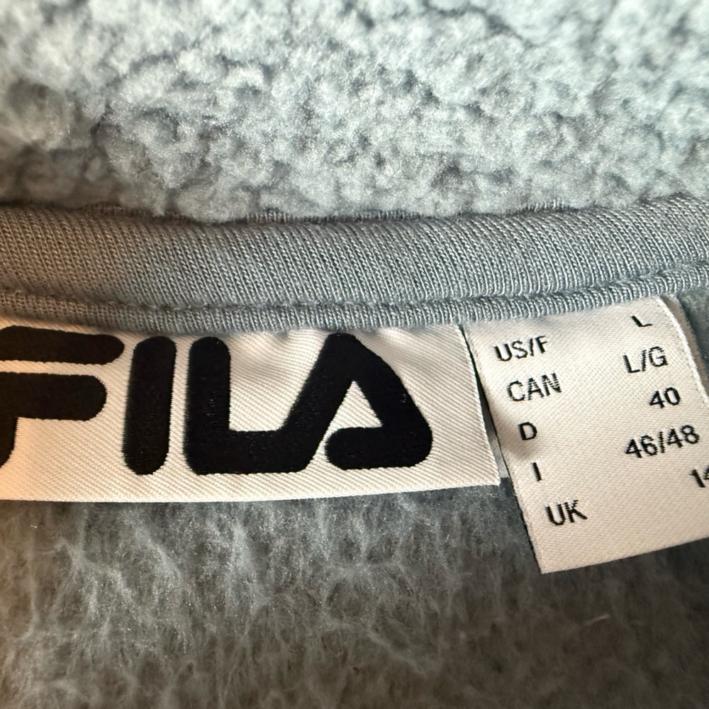 NWT Fila Light Blue Sherpa Jacket Size L - Picture 4 of 5